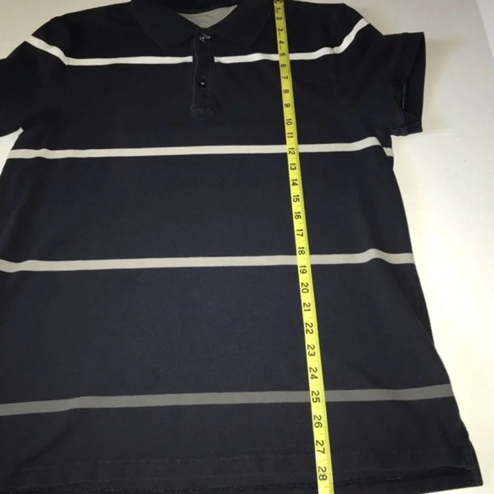 Banana Republic‎ Fitted Polo Navy Striped Large